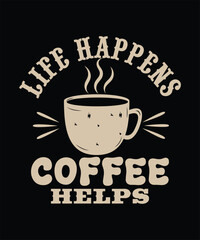 Creative coffee cup t-shirt design