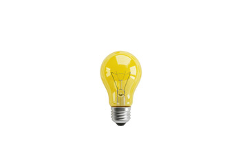 Isolated Classic Yellow Incandescent Light Bulb