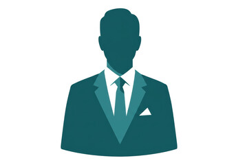Isolated Businessman Icon Suit Silhouette Avatar