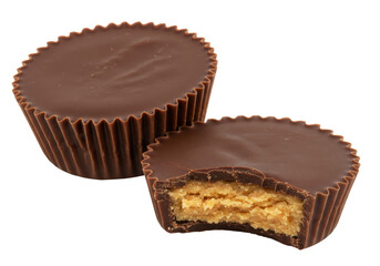 Isolated Chocolate Peanut Butter Cups Treat