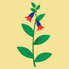 vector illustration of green leaves