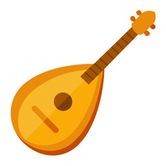 acoustic guitar on white background