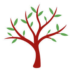 tree with red hearts