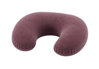 Isolated Plush Purple Travel Pillow for Comfort