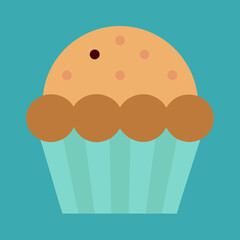 vector illustration of a muffin