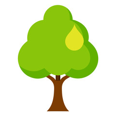 green tree with green leaves