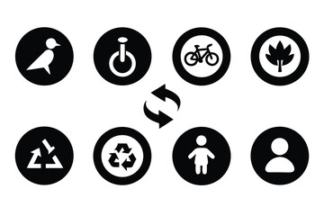 Biological Life Cycle Icon Set for Science Projects