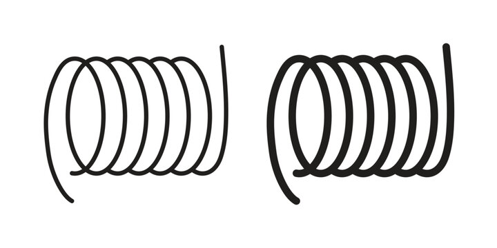 Wire coil icon. linear style sign for mobile concept and web design.