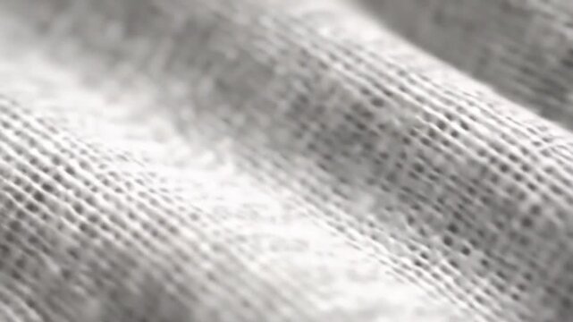 extreme macro shot of a soft, gray woven fabric texture, showing the detail of the threads.