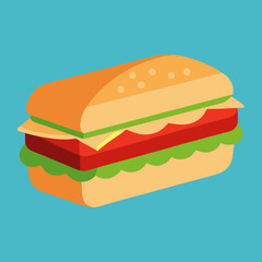 hamburger on white background