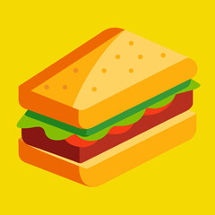 sandwich with cheese and vegetables