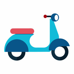 retro scooter vector illustration