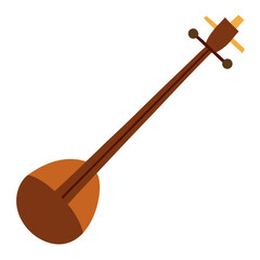 acoustic guitar isolated on white