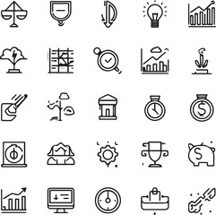 Set of icons for web line icons 