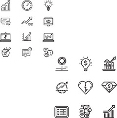 Fototapeta premium Business icons set