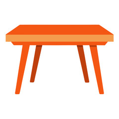 wooden table isolated on white