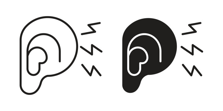 Otitis icon. linear style sign for mobile concept and web design.