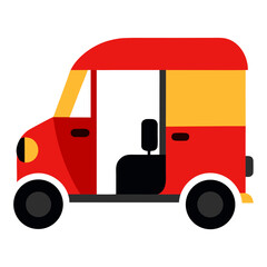 red truck isolated on white background