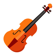 violin isolated on white