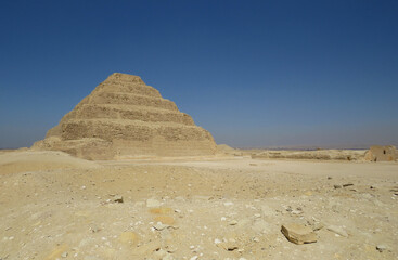 View of the Djoser's Pyramid. 2670&ndash;2650 BC (3rd Dynasty) Old Kingdom. Saqqara. Egypt.