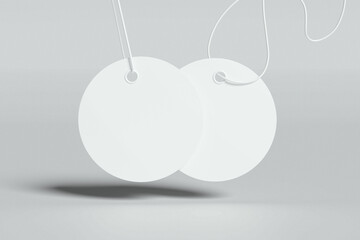 Label Tag for Mockup On Blue Background