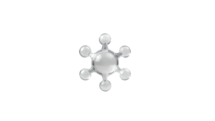 Molecular structure on transparent background png