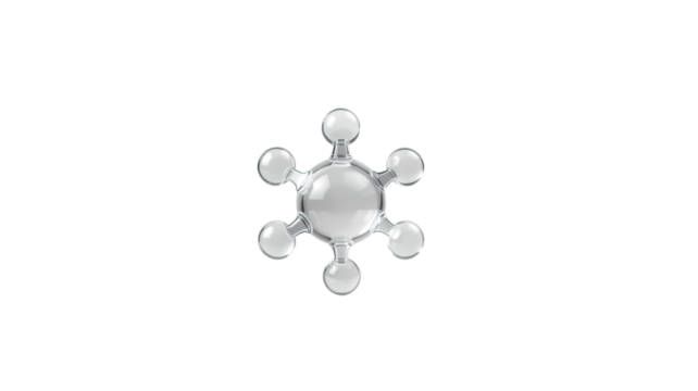 Molecular structure on transparent background png