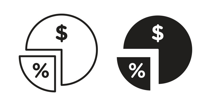 Dividend yield icon. linear style sign for mobile concept and web design.