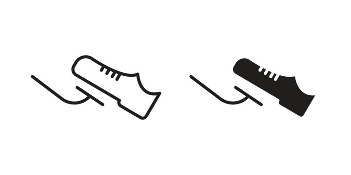 car pedal icon. linear style sign for mobile concept and web design.