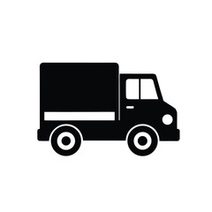 clean  silhouette  truck icon for transportation and logistics design