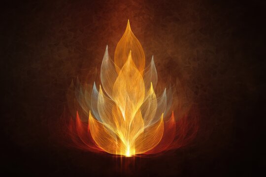 Creative depiction of Pentecost with vibrant flames symbolizing divine inspiration