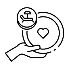 This Frisbee icon is suitable for Summer Holiday, etc.