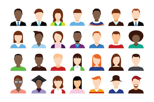 Diverse Avatars: A diverse collection of professional avatars, each a unique digital representation. Embracing the beauty of individuality, this image exudes a spirit of unity and togetherness.