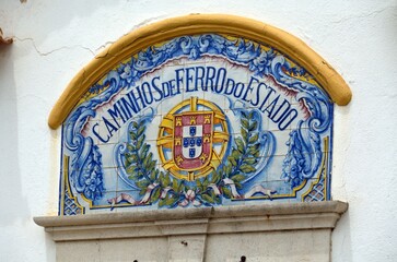 Estación de tren de Santiago do Cacém en la región del Alentejo Litoral, Portugal