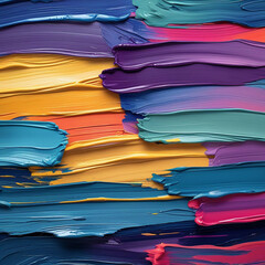 Vibrant colorful abstract brushstroke painting background