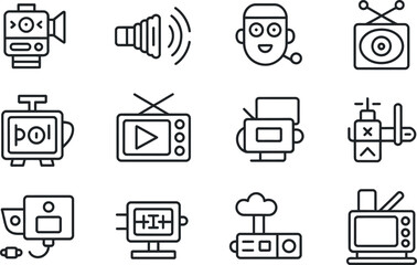 communication icons set
