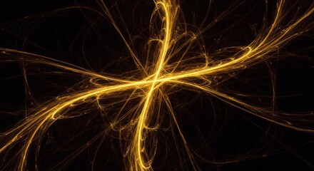 Abstract digital artwork of golden liquid flowing through a dark, textured surface.