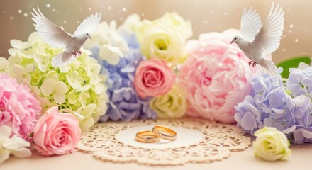 Pink rose bouquet with white flowers arranged for a romantic and beautiful floral display