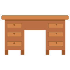 Teacher Desk Illustration