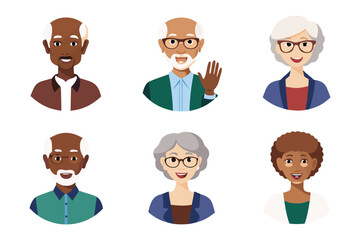 Faces of Senior: A collection of portraits showcasing the diverse faces and expressions of senior citizens, symbolizing wisdom, experience, and the beauty of aging.