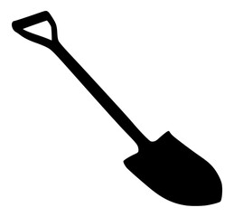 vector Silhouette Of A Shovel.