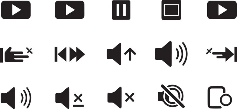Video Vector Icons | Multimedia and Digital Playback Set