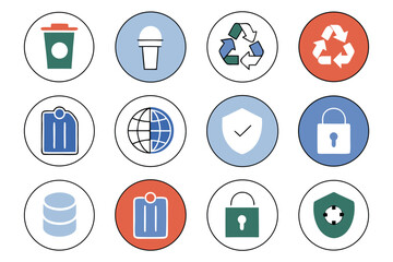 Business Best Practices Icon Collection on White Background