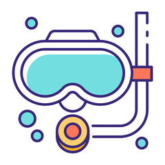 This Snorkel Mask icon is suitable for Summer Holiday, etc.
