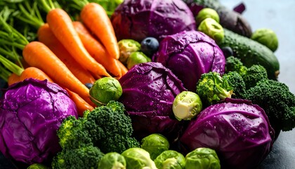 Vibrant array of fresh vegetables