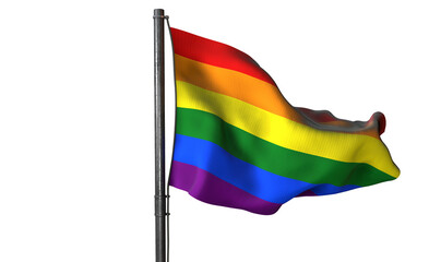 LGBTQ Rainbow Flag is a symbol of striped flag - LGBTQ movements.