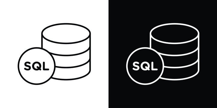 SQL icon For your design, logo. Vector illustration. Editable Stroke.