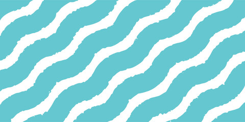 Seamless Wave Pattern, Hand drawn water sea vector background. Wavy beach print, curly grunge paint lines, watercolor stripes eps10.