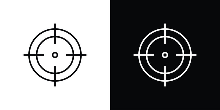 Gun target icon For your design, logo. Vector illustration. Editable Stroke.