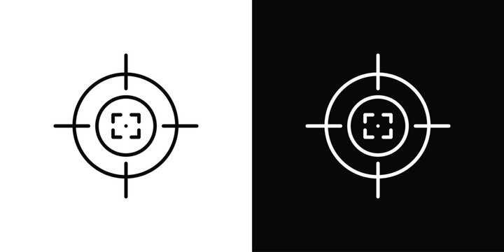 Gun target icon For your design, logo. Vector illustration. Editable Stroke.